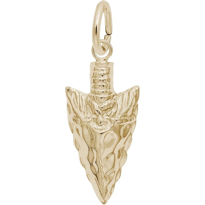 10k Yellow Gold Arrowhead Charm, Charms for Bracelets and Necklaces